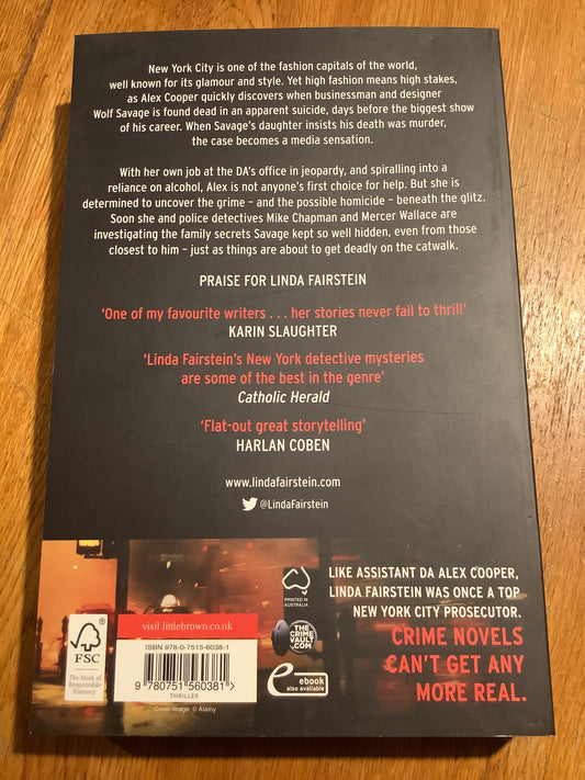 Killer look. Linda Fairstein. 2016.