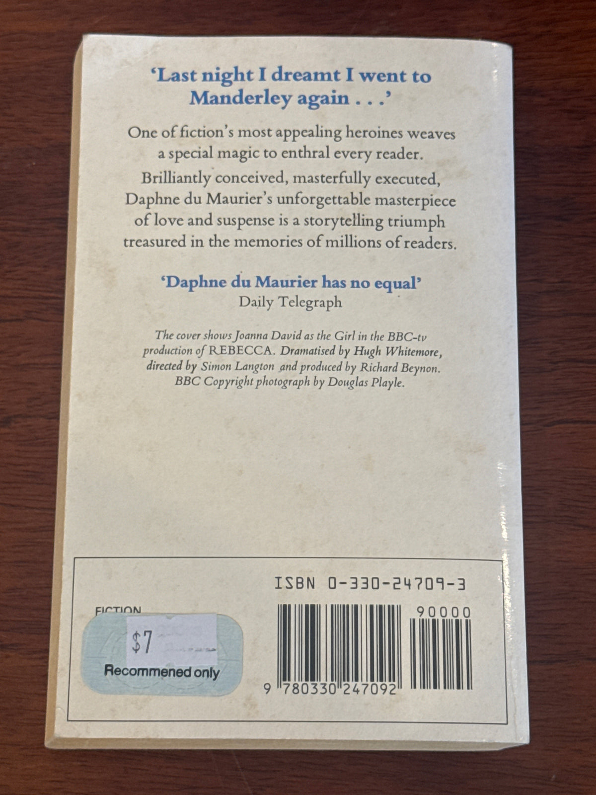 Rebecca. Daphne Du Maurier. 1975.