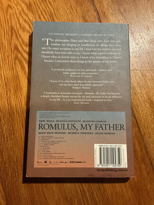 Romulus, my father. Raymond Gaita. 2007.