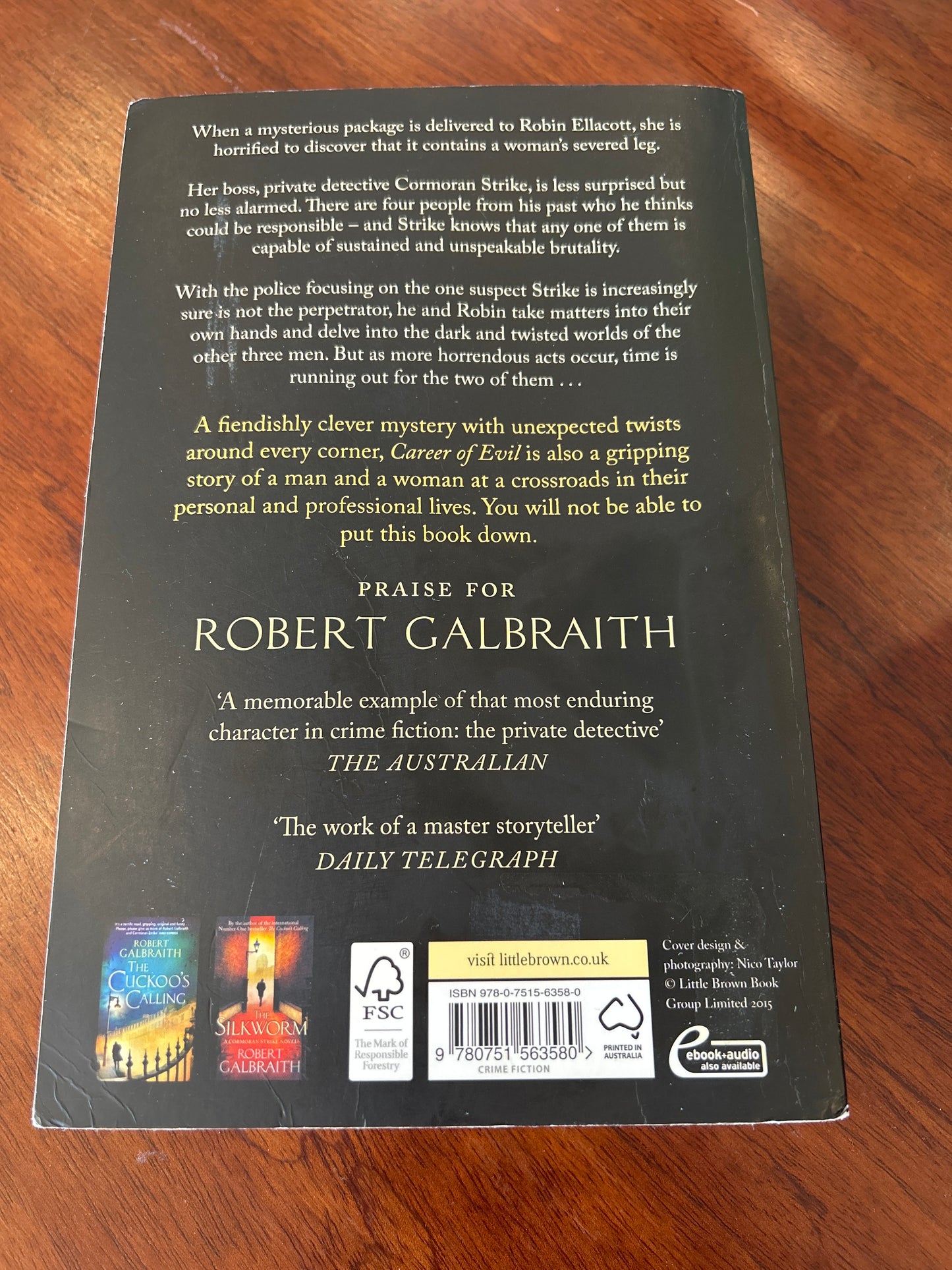 Career of evil. Robert Galbraith. 2015.