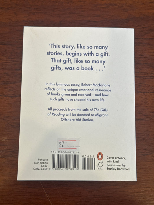 Gifts of Reading. Robert Macfarlane. 2017.