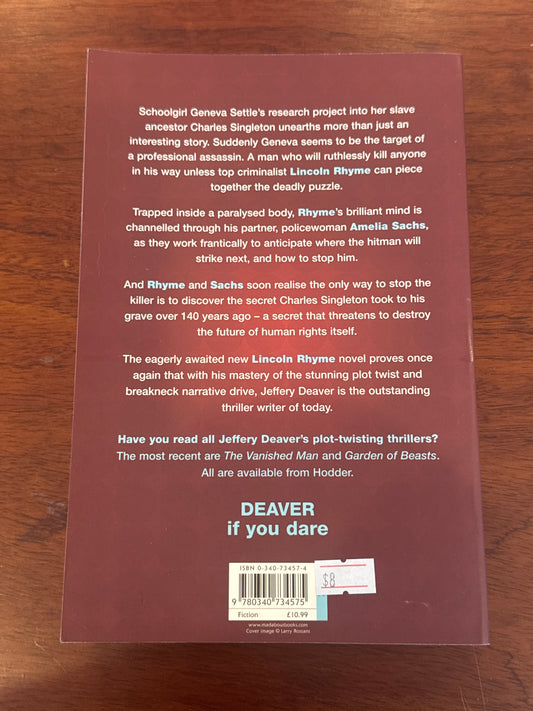 Twelfth card. Jeffery Deaver. 2005.