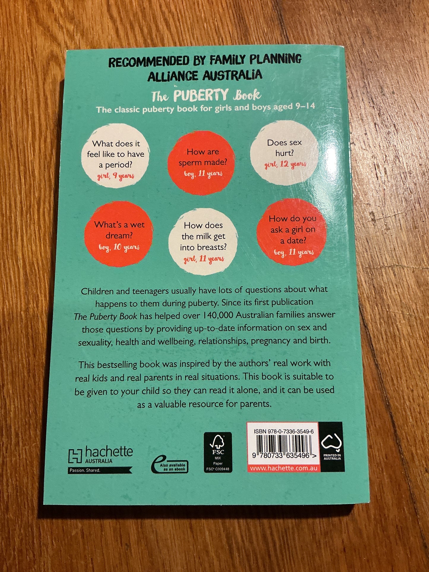 Puberty book. Wendy Darvill and Kelsey Powell. 2016.