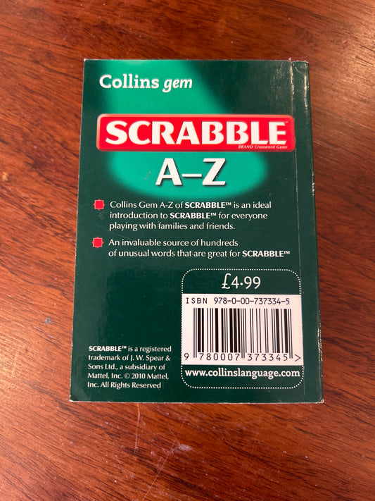 Collins Gem Scrabble A-Z. Barry Grossman and Allan Simmons. 2010.