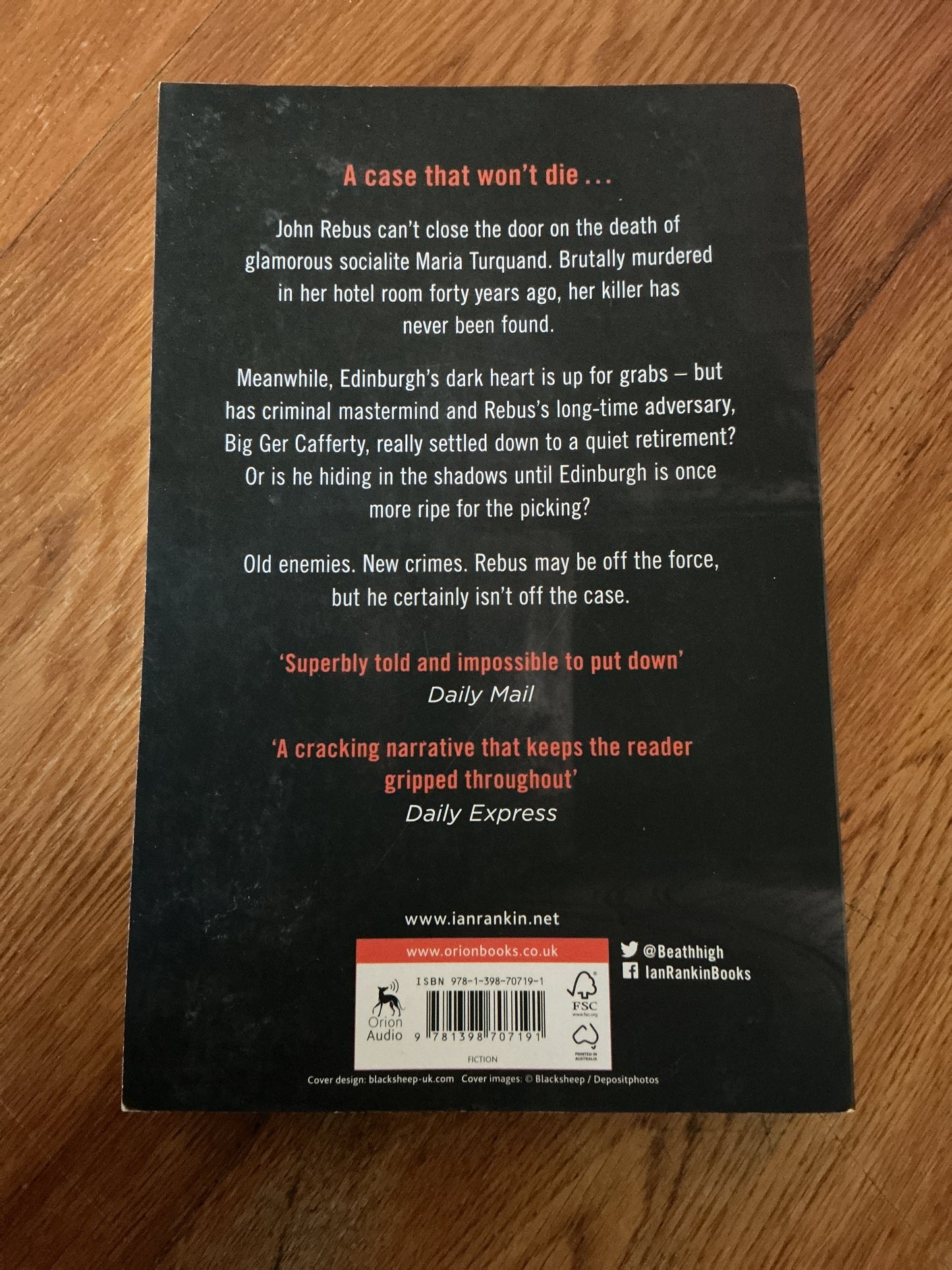 Rather be the devil. Ian Rankin. 2016.