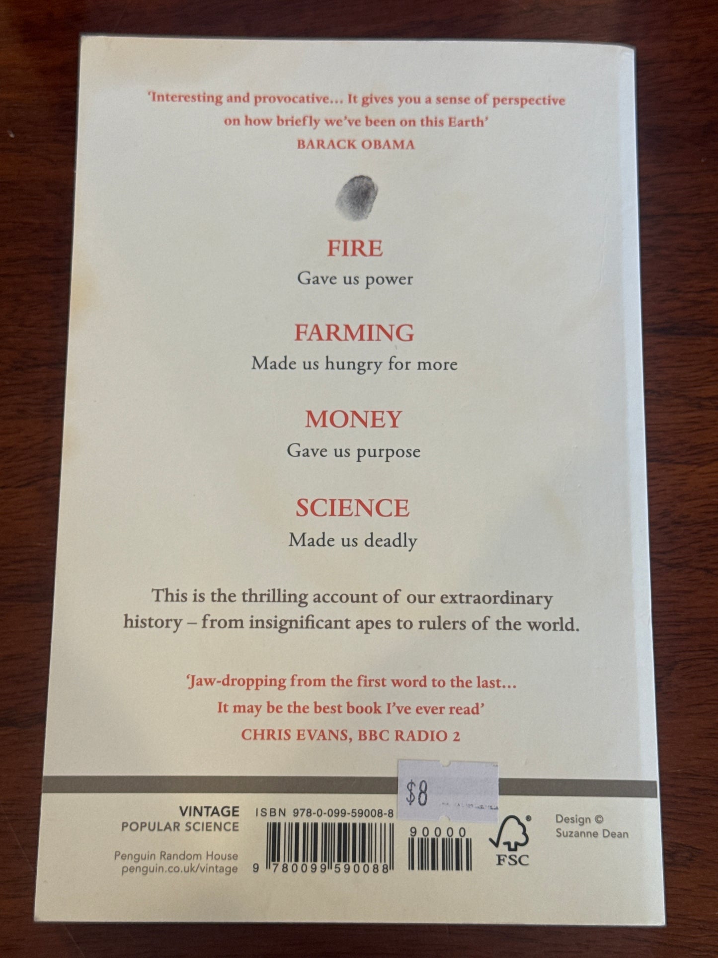 Sapiens: a brief history of humankind. Yuval Noah Harari. 2015.