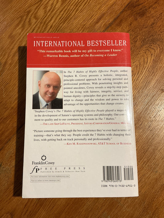 7 habits of highly effective people: restoring the character ethic. Stephen R. Covey. 2004.