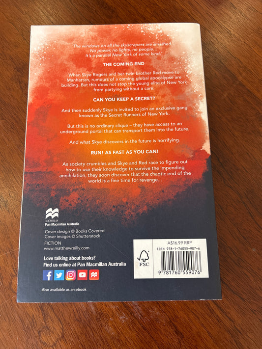 Secret runners of New York. Matthew Reilly. 2019.