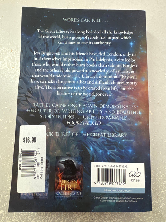 Ash and Quill. Rachel Caine. 2017.