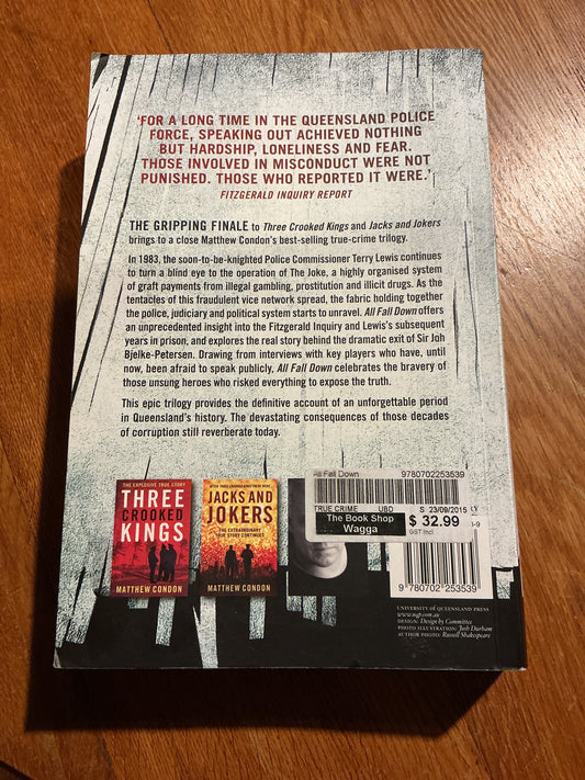 All fall down. Matthew Condon. 2015.