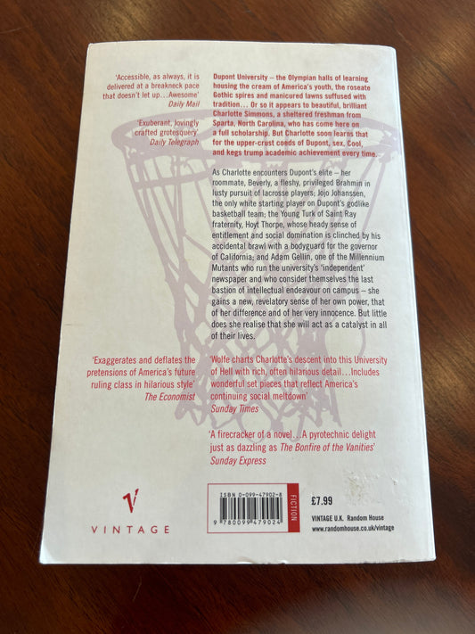 I am Charlotte Simmons. Tom Wolfe. 2005.