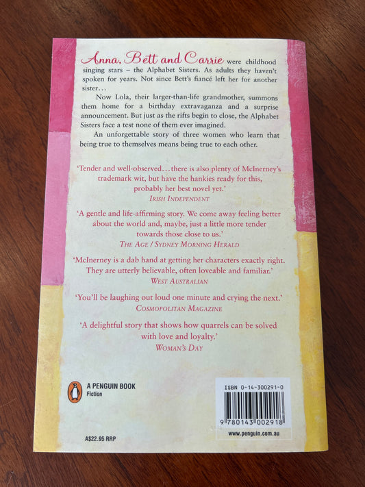 Alphabet sisters. Monica McInerney. 2004.