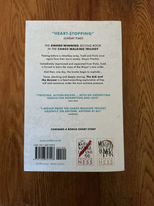 The Ask and the Answer. Patrick Ness. 2014.
