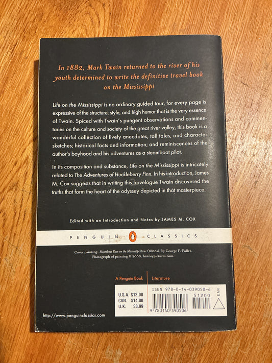 Life on the Mississippi. Mark Twain. 1986.