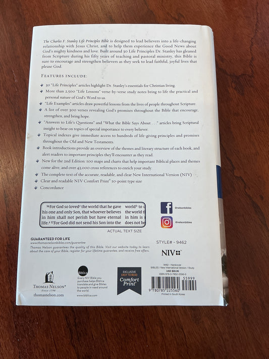 The Charles F. Stanley Life Principles Bible. Charles F. Stanley. 2020.