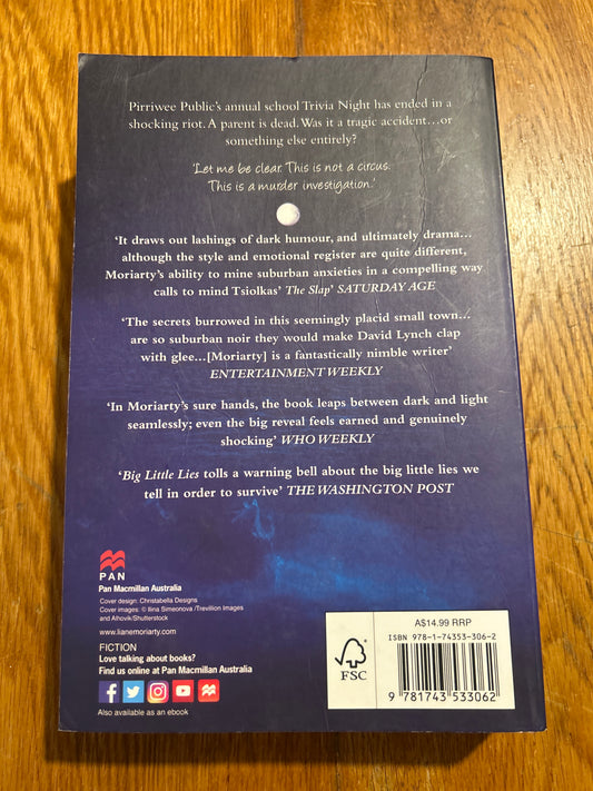 Big little lies. Liane Moriarty. 2018.