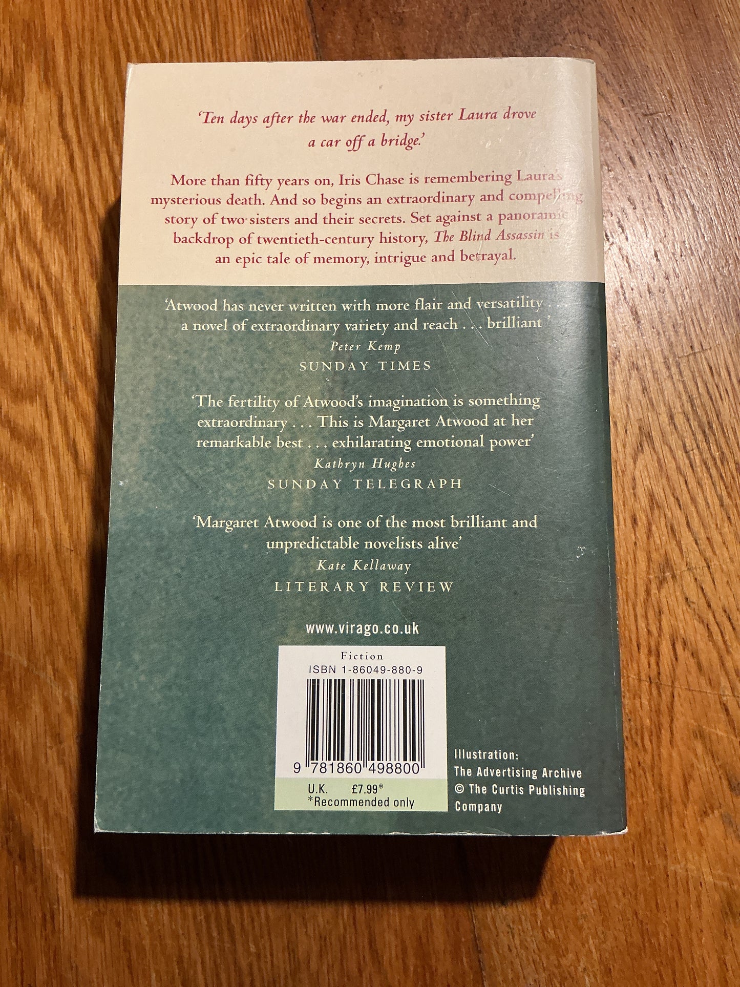 Blind assassin. Margaret Atwood. 2004.