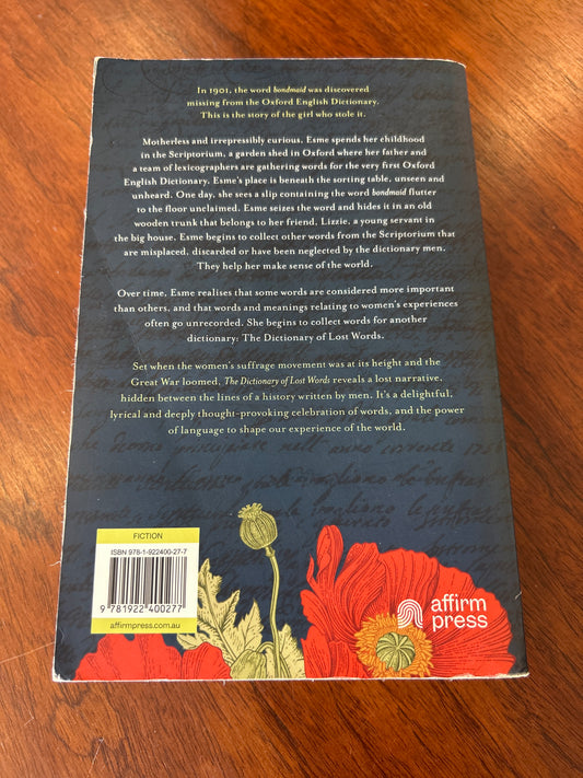 Dictionary of lost words. Pip Williams. 2020.