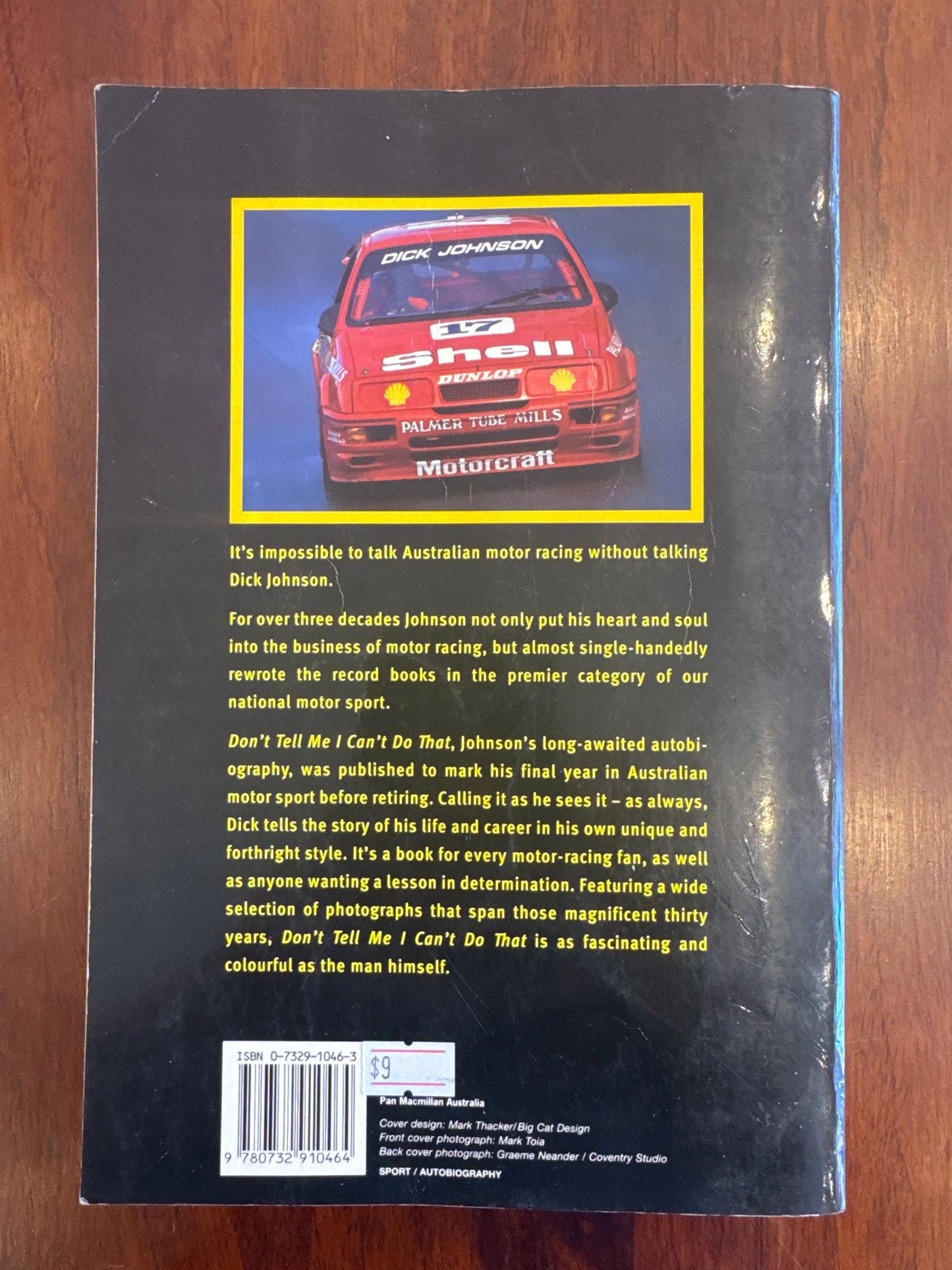 Don’t tell me I can’t do that: an autobiography. Dick Johnson and Stuart Sykes. 1999.