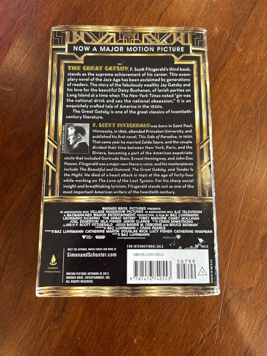 Great Gatsby. F. Scott Fitzpatrick. 2013.