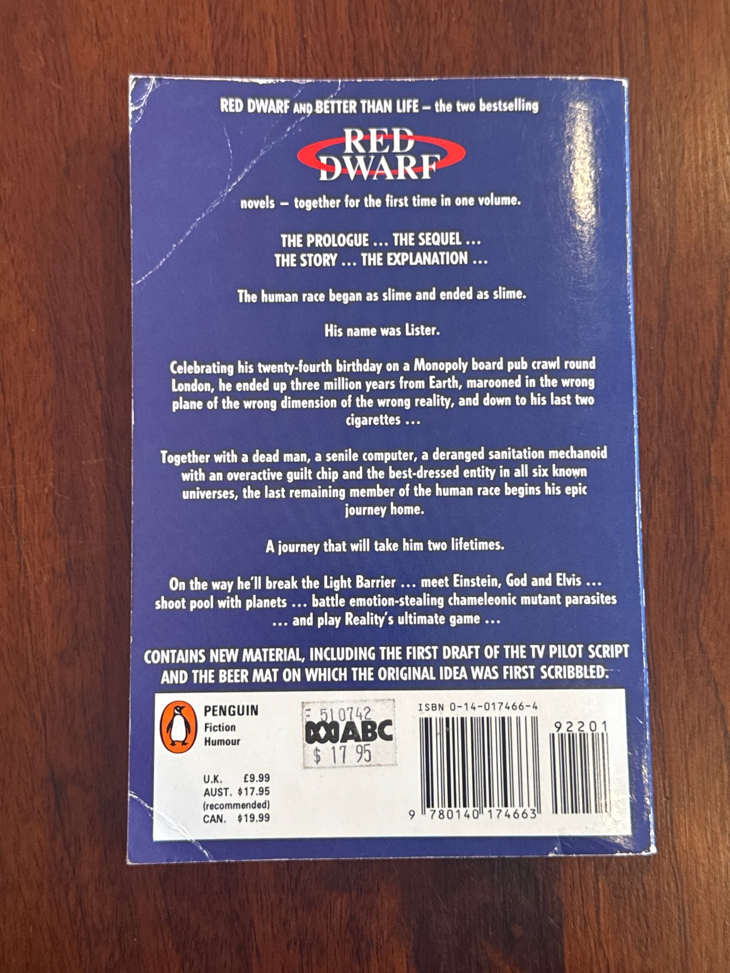 Red Dwarf Omnibus. Grant Naylor. 1992.