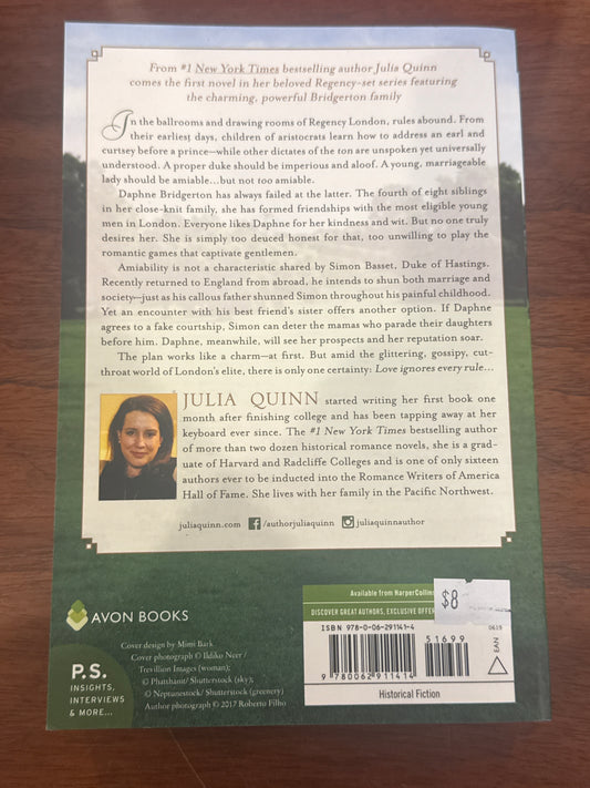 Bridgerton: the duke & I. Julia Quinn. 2019.
