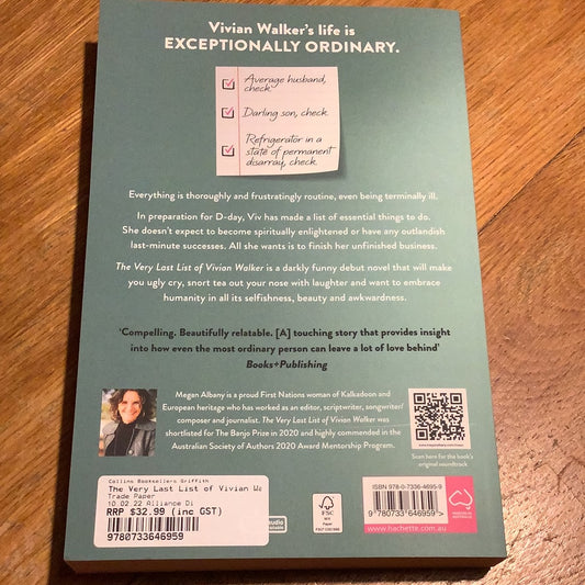 Very last list of Vivian Walker. Megan Albany. 2022.