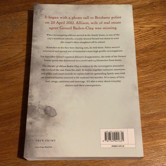 Murder of Allison Baden-Clay. David Murray. 2017.