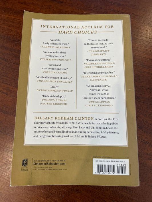 Hard choices. Hillary Rodham Clinton. 2014.