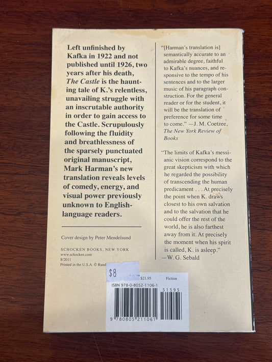 Castle. Franz Kafka. 1998.