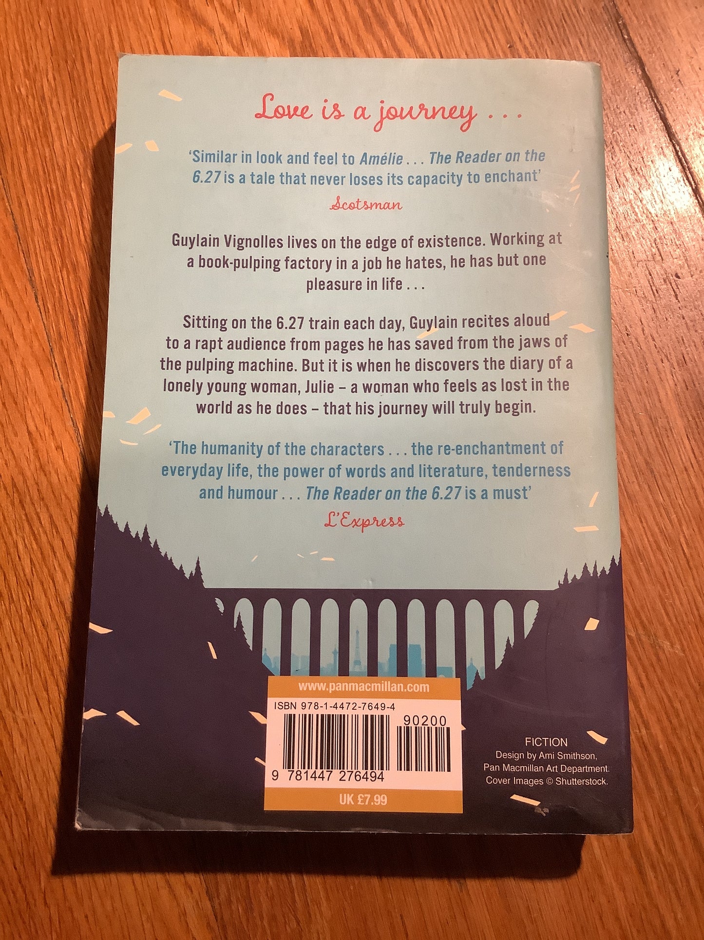 The reader on the 6.27. Jean-Paul Didierlaurent. 2016.
