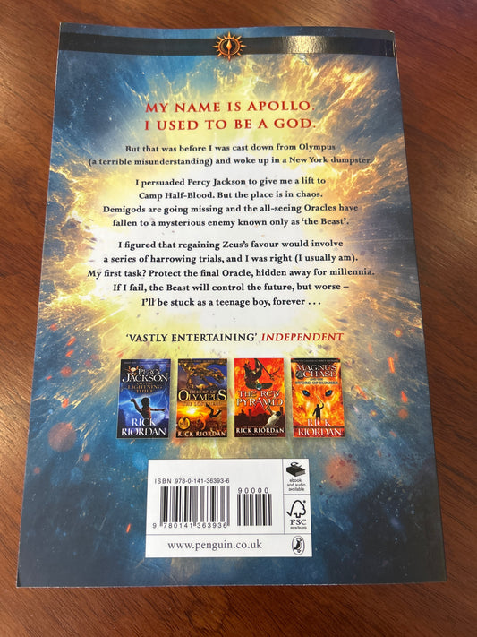 Trials of Apollo: hidden oracle. Rick Riordan. 2016.