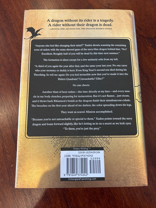 Fourth Wing. Rebecca Yarros. 2023.