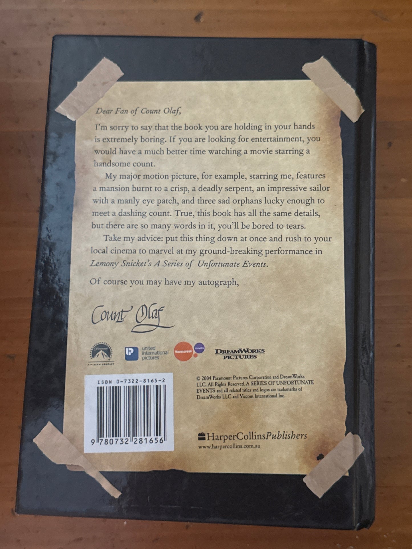 Series of unfortunate events: bad beginning; reptile room; wide window. Lemony Snicket. 2004.