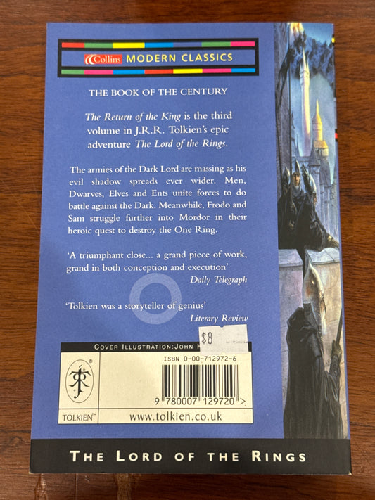 Lord of the Rings: return of the king. J. R. R. Tolkien. 2001.