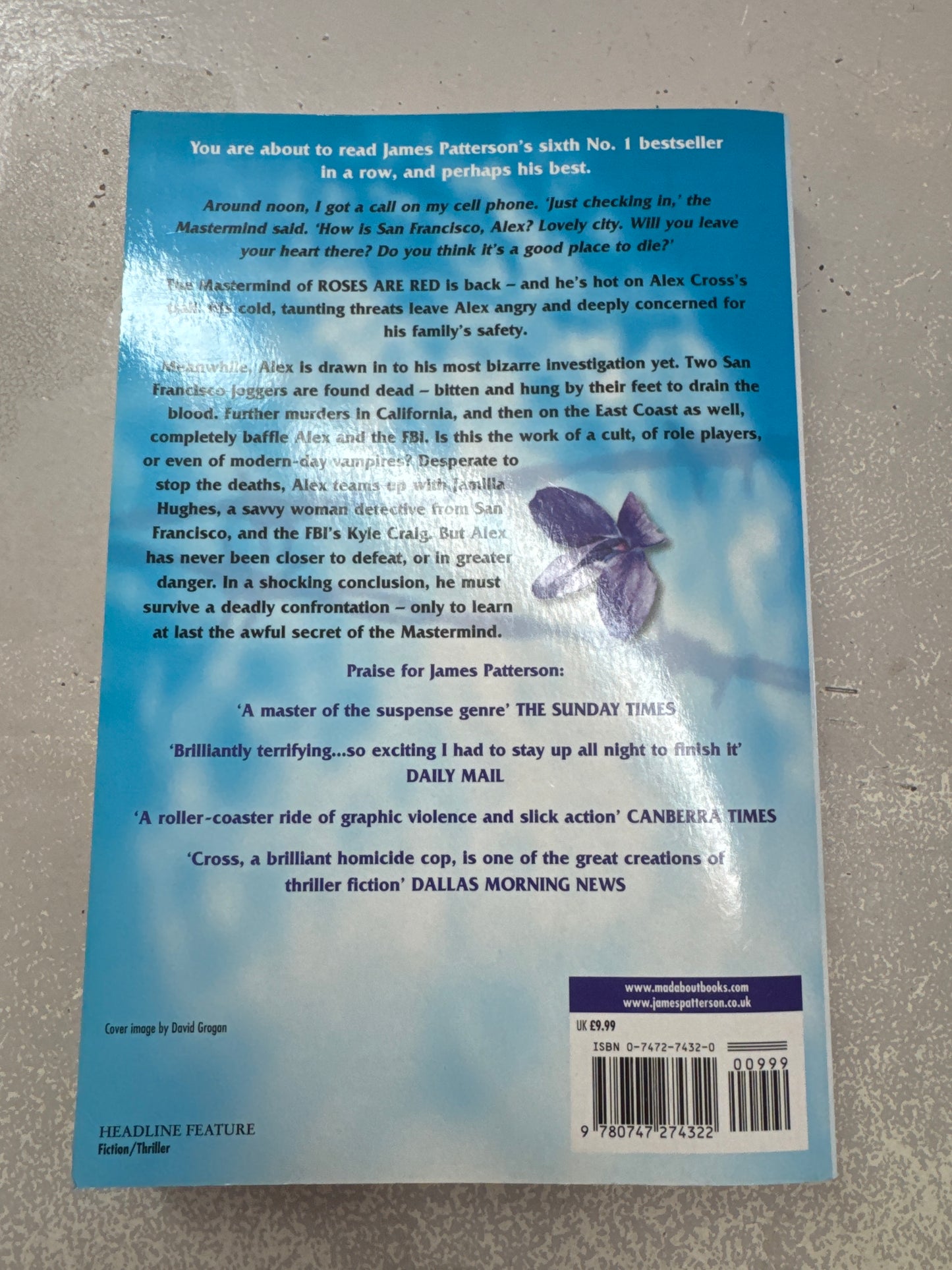 Violets are blue. James Patterson. 2001.