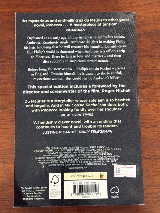 My cousin Rachel. Daphne Du Maurier. 2017.