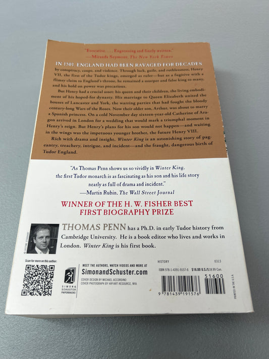 Winter king: Henry VII and the dawn of Tudor England. Thomas Penn. 2011.