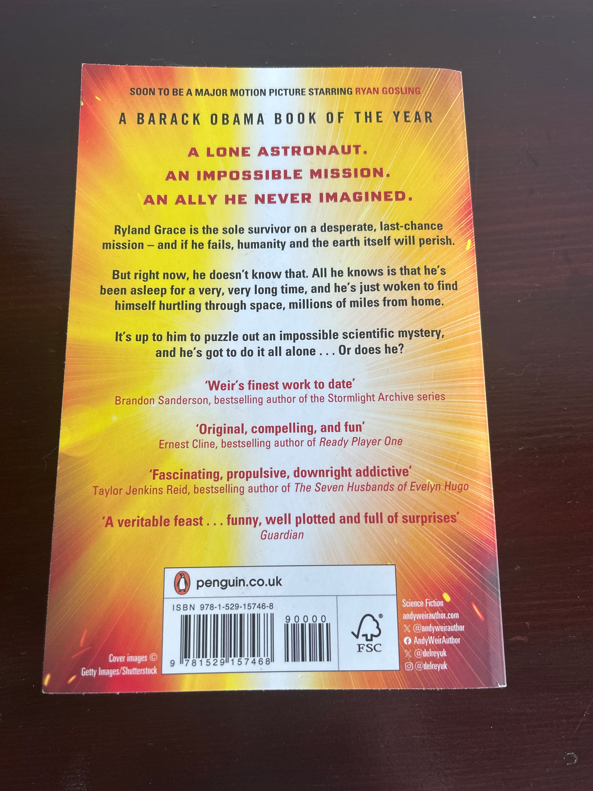 Project Hail Mary. Andy Weir. 2022.