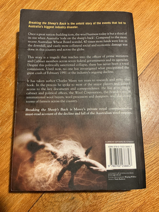 Breaking the sheep’s back. Charles Massy. 2011.