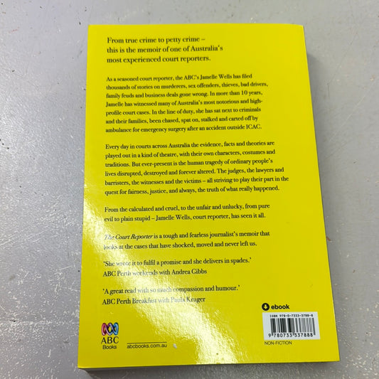 Court reporter. Jamelle Wells. 2018.