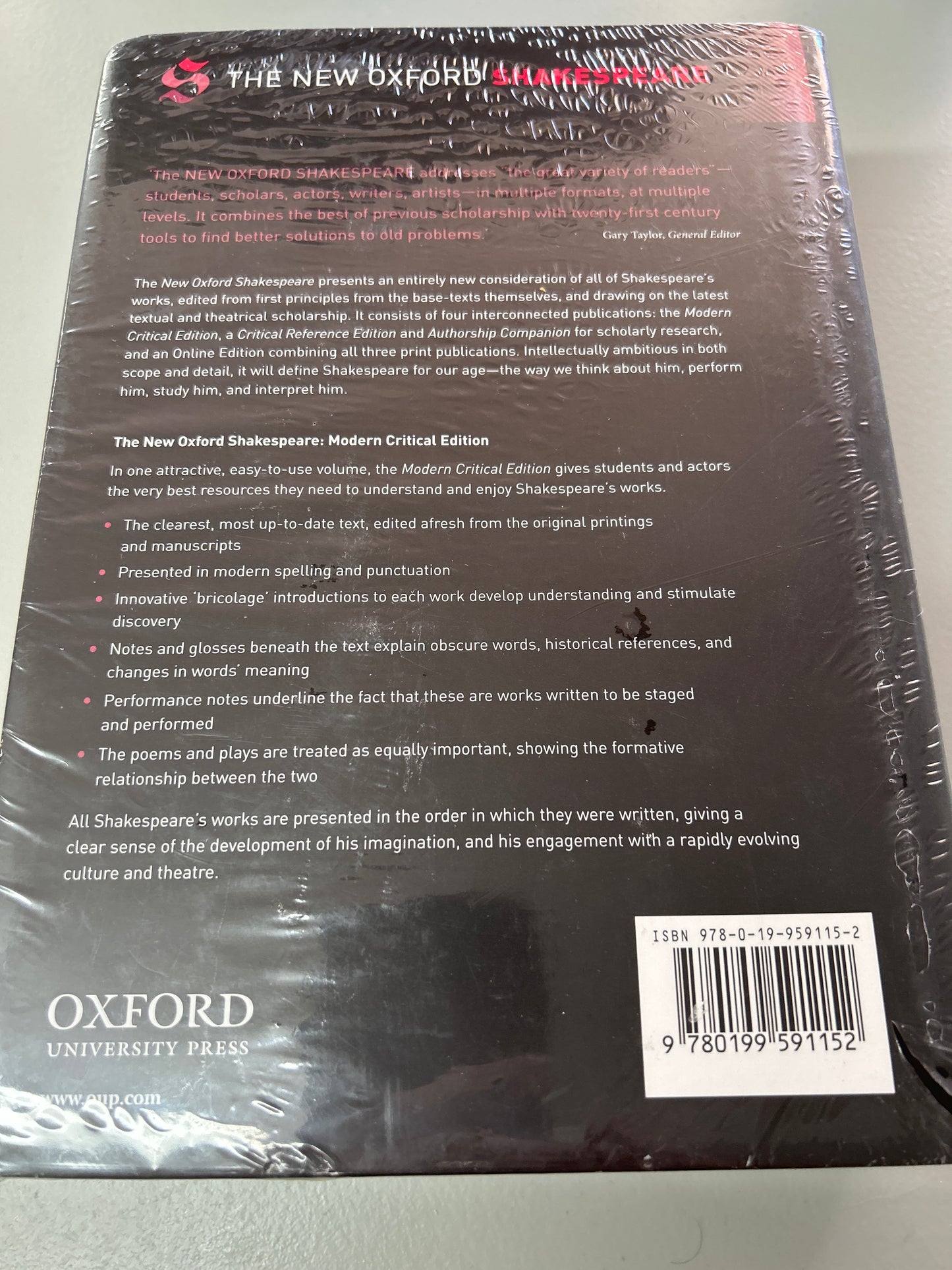 New Oxford Shakespeare The Complete Works Modern Critical Edition. Taylor, Jowett, Bourus, Egan.