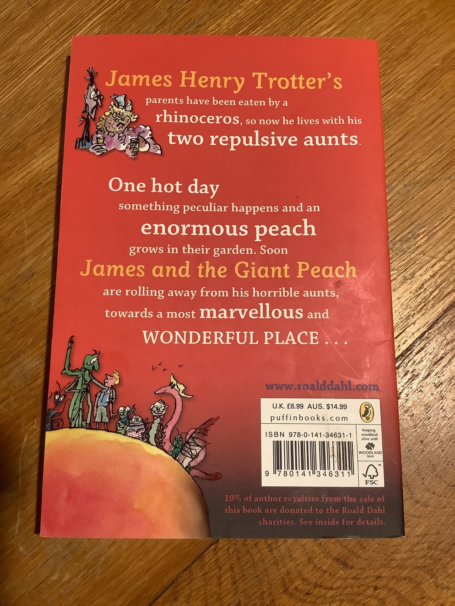 James & the giant peach. Roald Dahl. 2016.