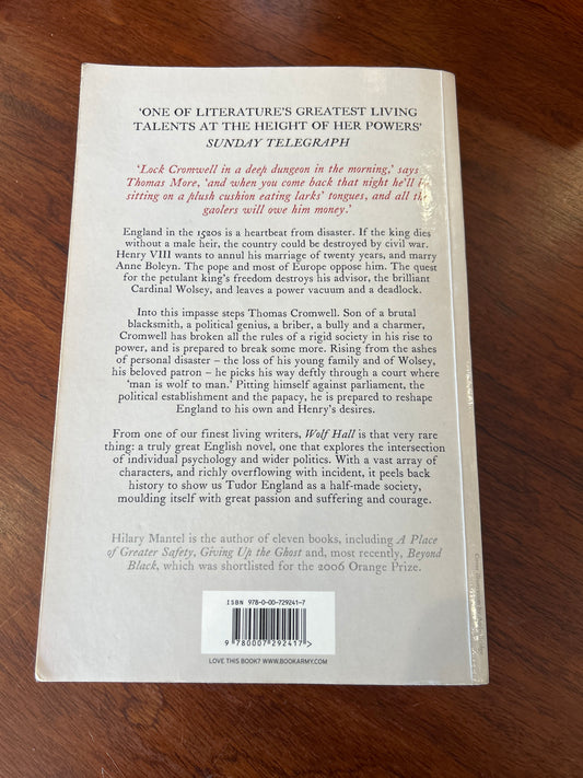 Wolf Hall. Hilary Mantel. 2009.