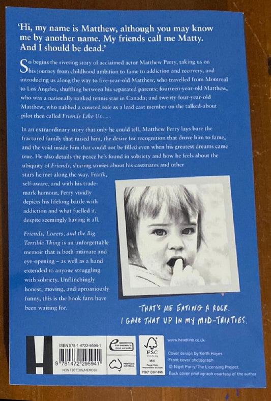 Friends, Lovers and the Big Terrible Thing. Matthew Perry. 2022.