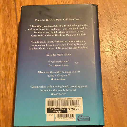 First phone call from heaven. Mitch Albom. 2013.