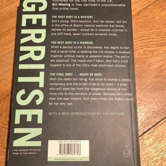 Girl missing. Tess Gerritsen. 2009.
