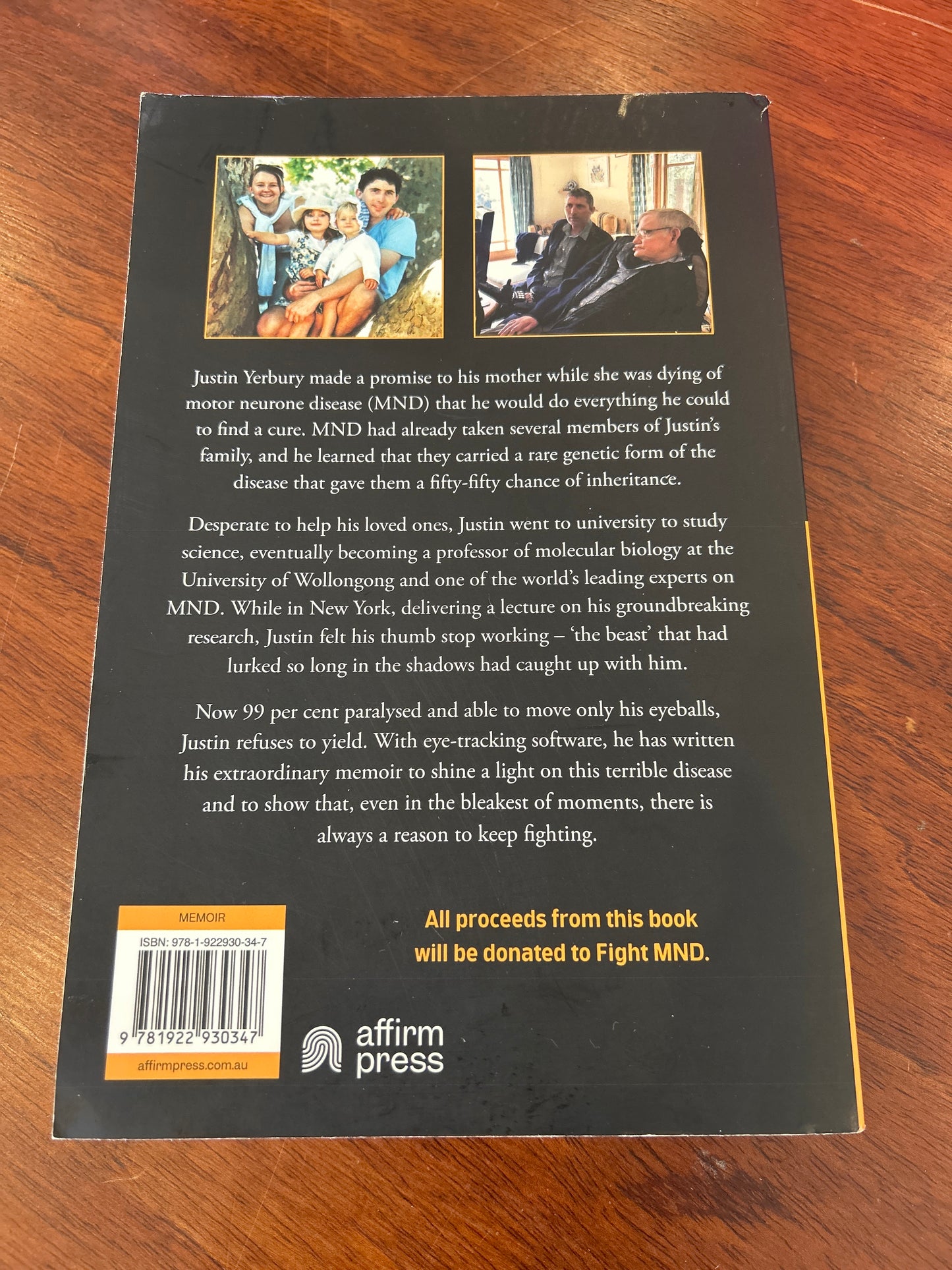 Fighting fate. Justin Yerbury. 2023.