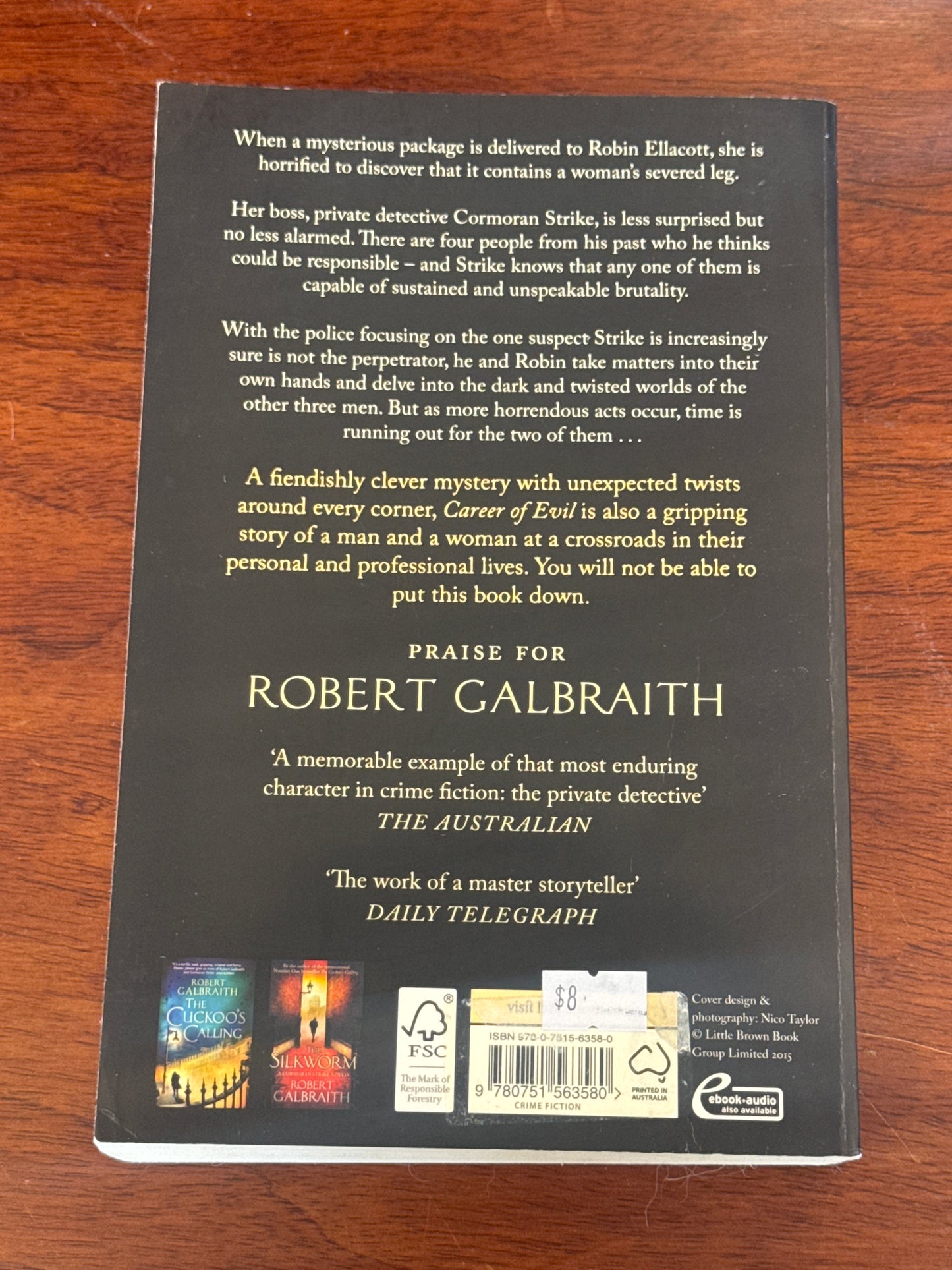 Career of evil. Robert Galbraith. 2015.