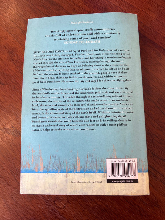 Crack in the edge of the world: the great American earthquake of 1906. Simon Winchester. 2005.